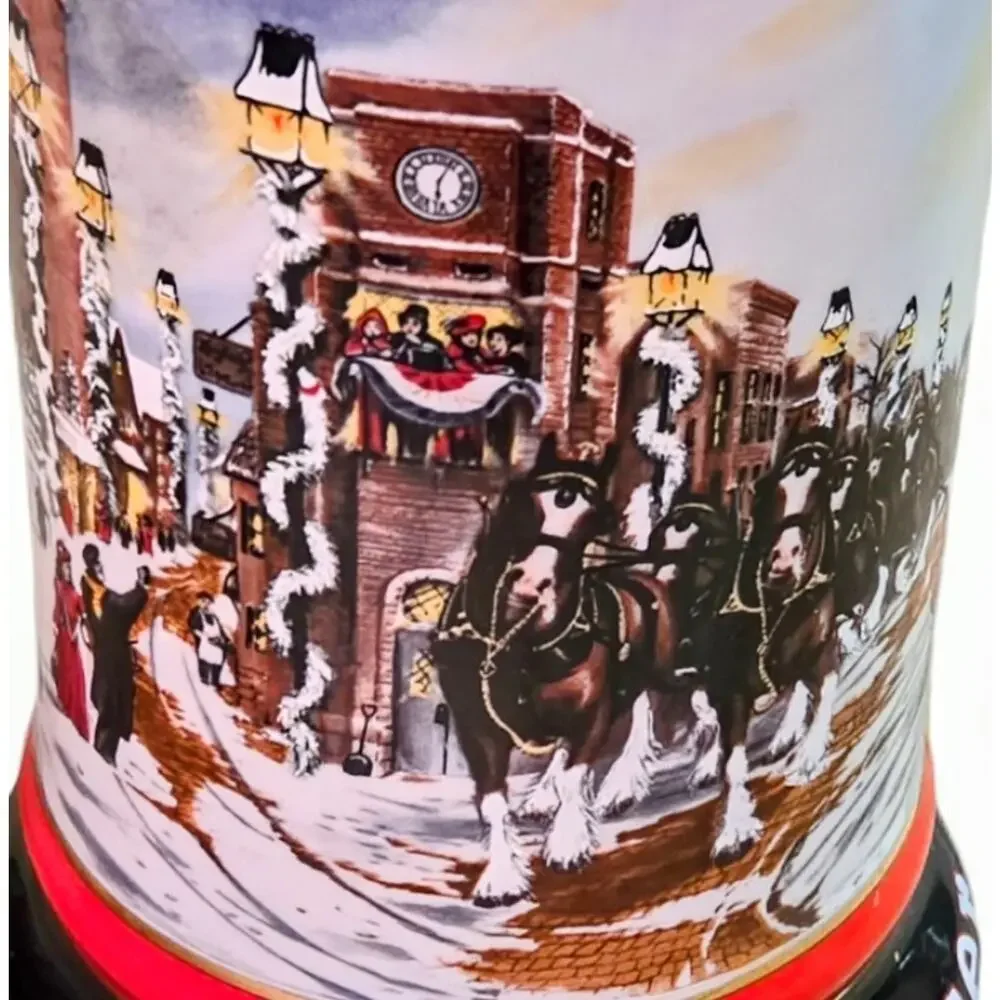 Budweiser Clydesdales Holiday Stein Beer Mug 